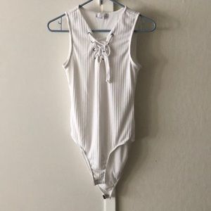 NWOT Nordstrom Ten Sixty Sherman Lace-up Bodysuit